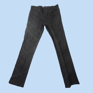 Legendary Status Jeans Mens 32x31 Black Slim Criss Cross Stitch Streetwear Denim